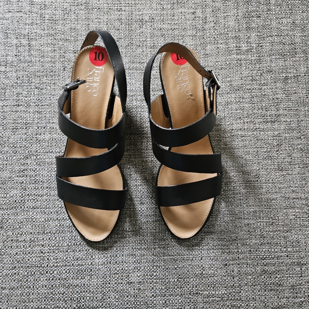 Franco Sarto black  sandals.